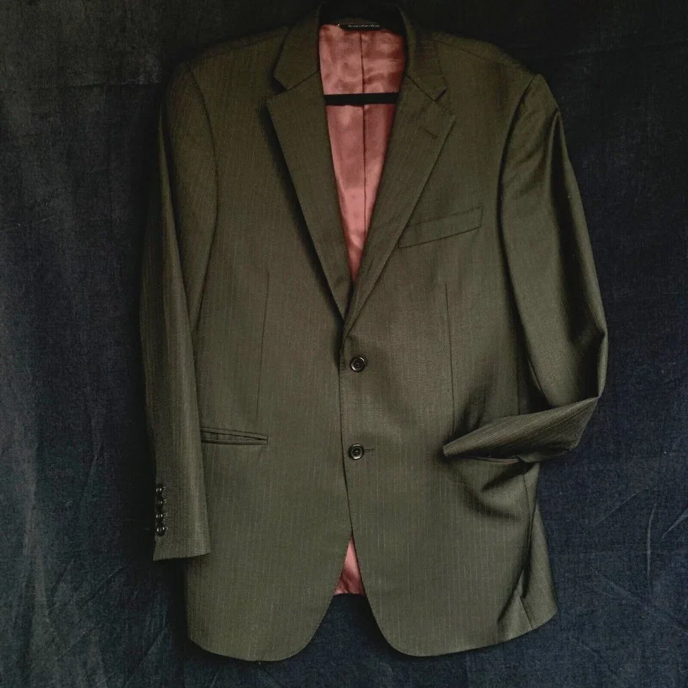 Samuelsohn SB Gable‎ Sport Coat Jacket 42R Super 120's Wool Union Made in Canada
